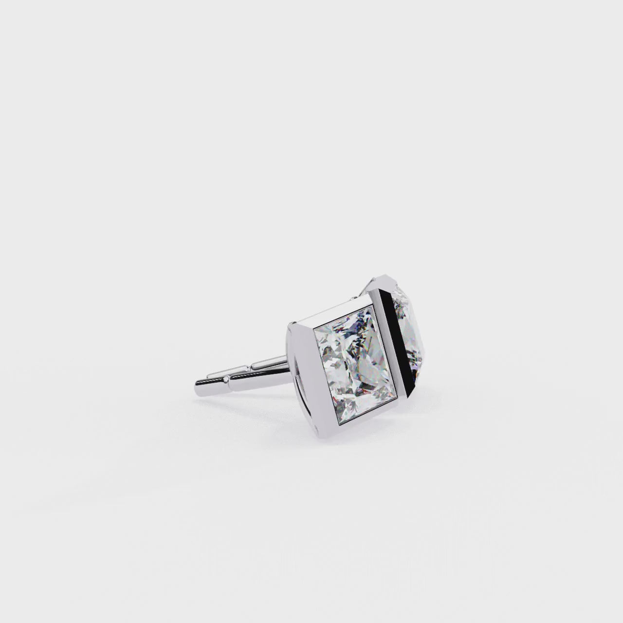 Princess cut diamond earrings