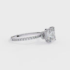 Lab grown princess diamond engagement ring
