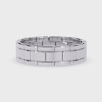 Modern wedding band for men and women with bold design