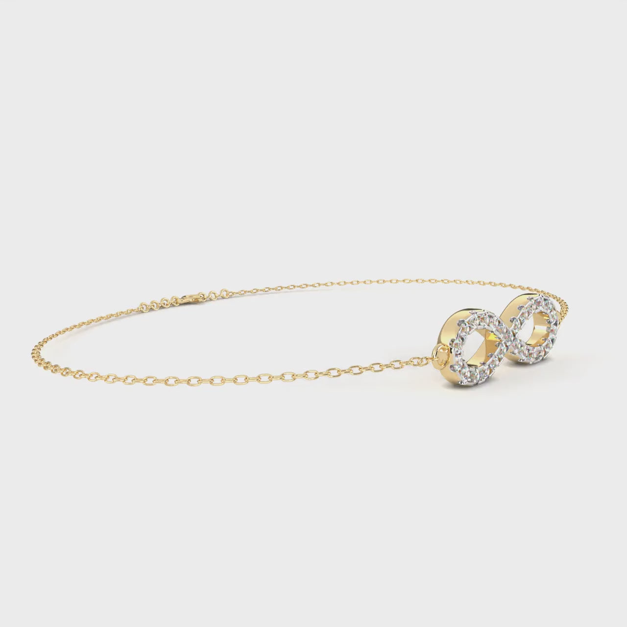 Lab grown diamond infinity bracelet
