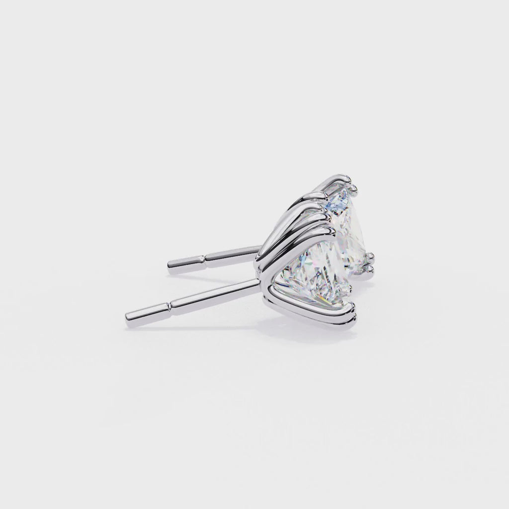 Affordable square diamond stud earrings