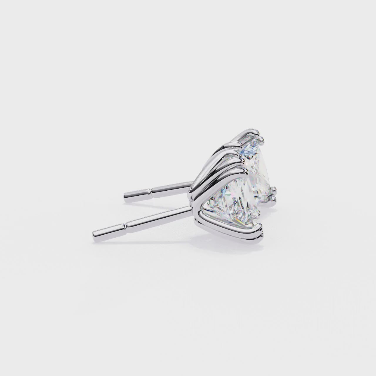Affordable square diamond stud earrings