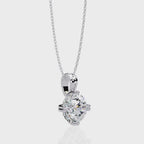 Beaded Prongs Round Diamond Solitaire Pendant in Gold