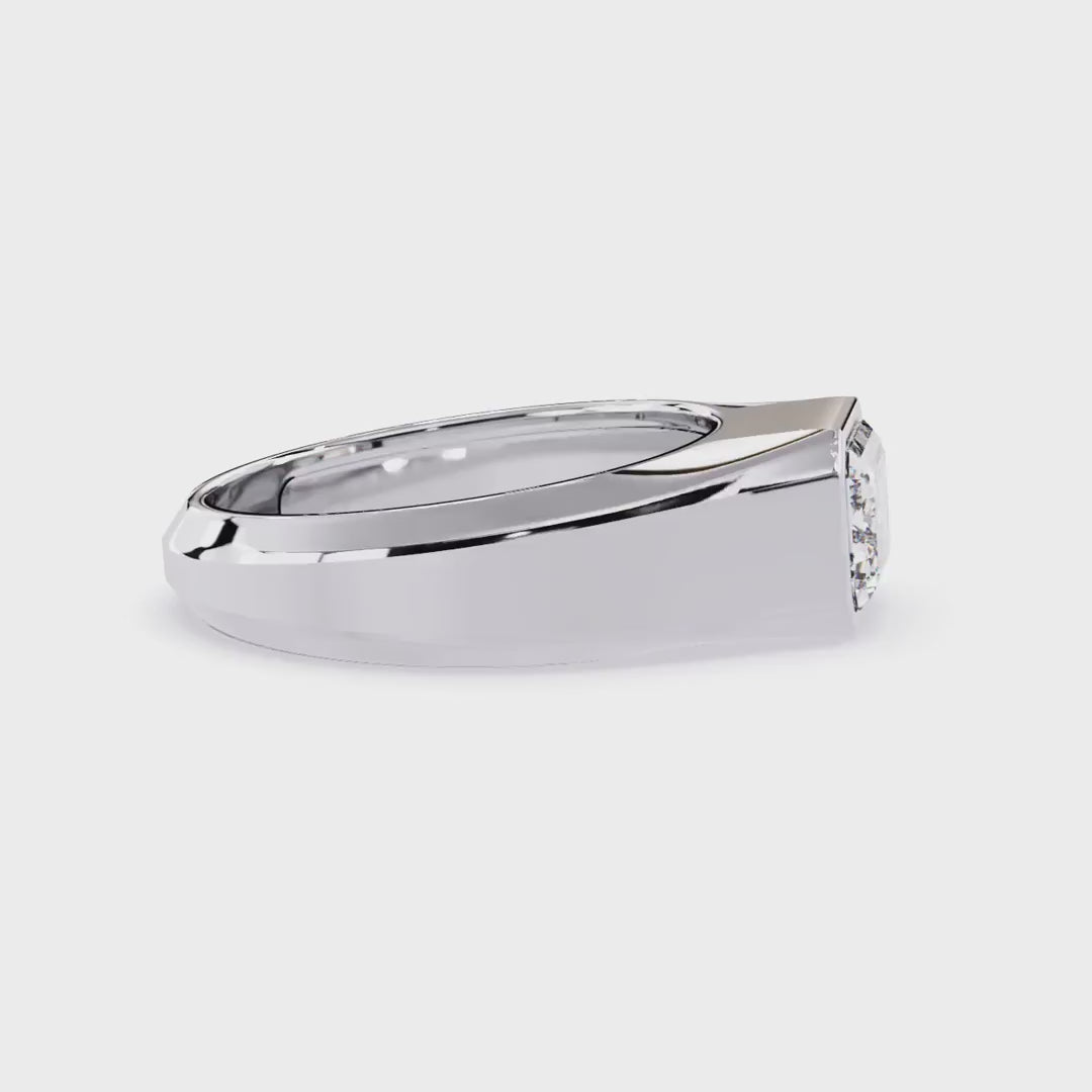 Modern bezel diamond ring