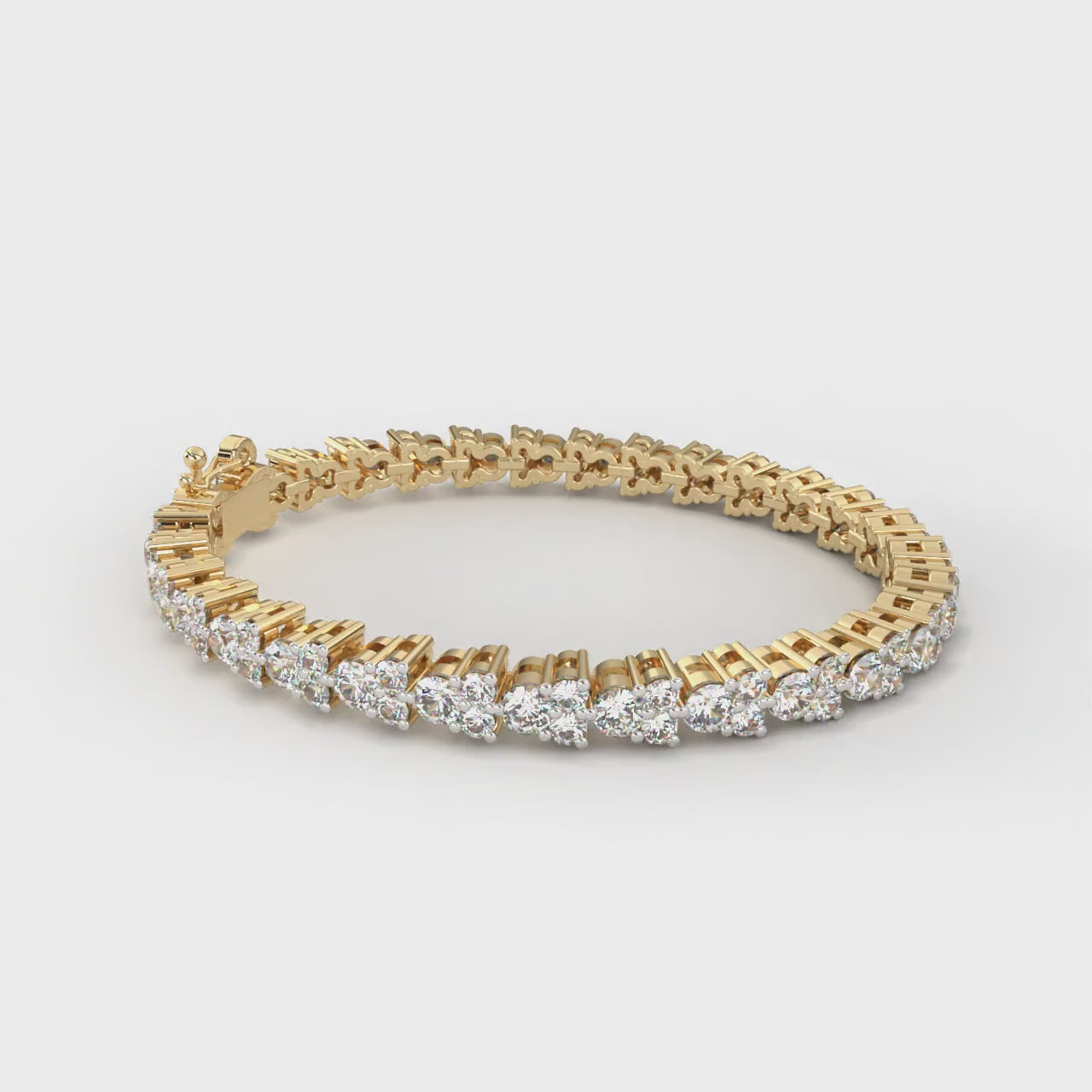 Classic women tennis bracelet with round diamonds