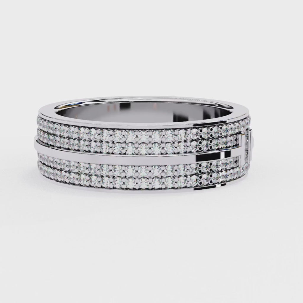 Lab grown diamond wedding band
