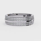 Lab grown diamond wedding band