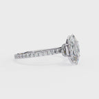Lab grown diamond engagement ring with Marquise center
