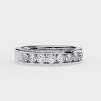 Lab grown diamond channel set wedding band