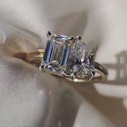 Emerald & Pear With Toi Et Moi Engagement Ring in Gold