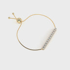 Affordable lab grown diamond adjustable bracelet