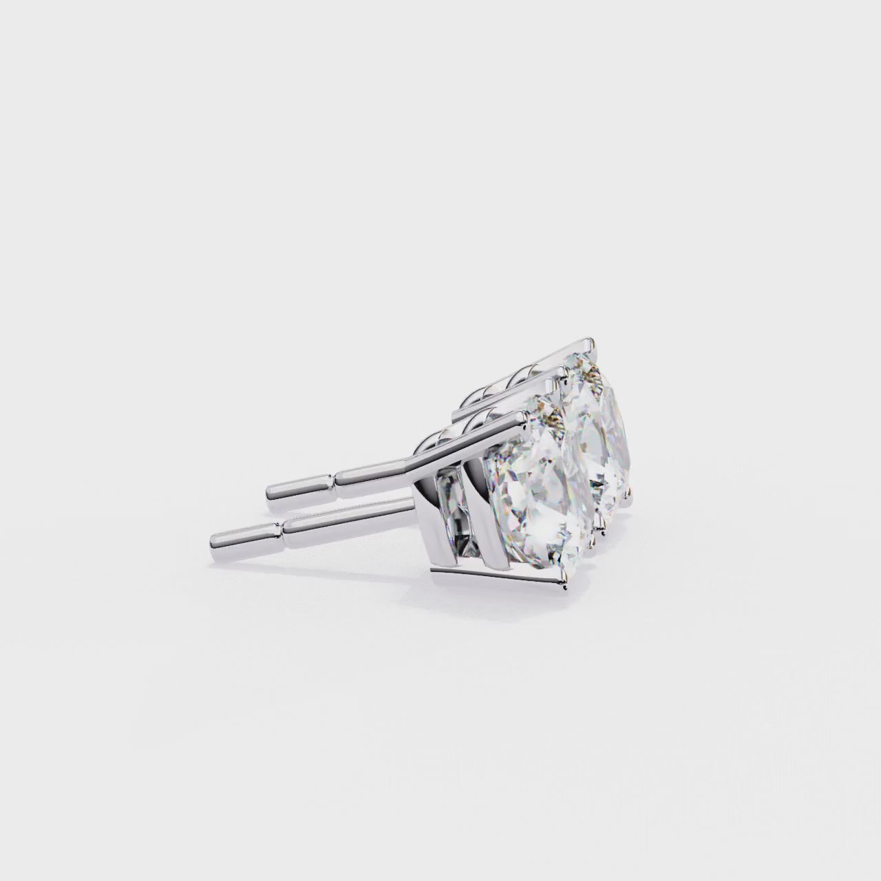 Affordable cushion diamond stud earrings
