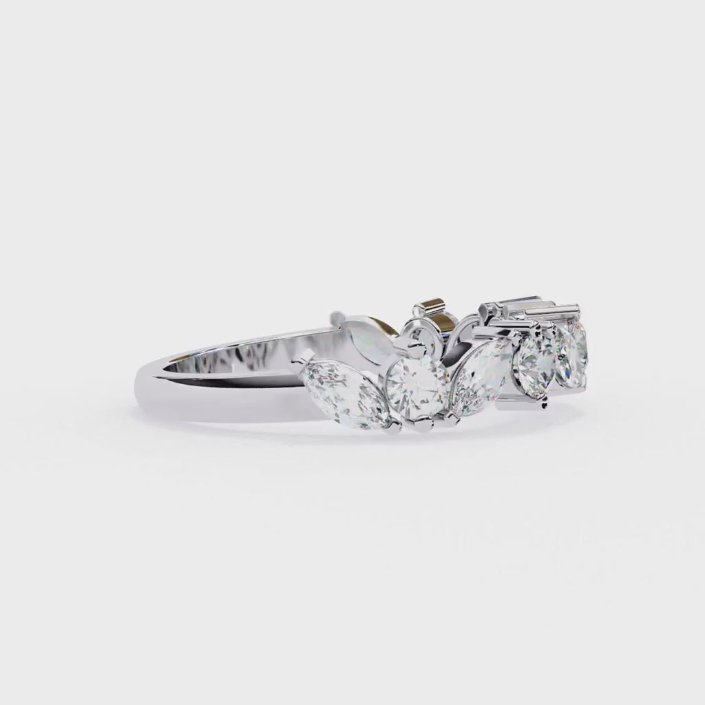 Half eternity diamond band