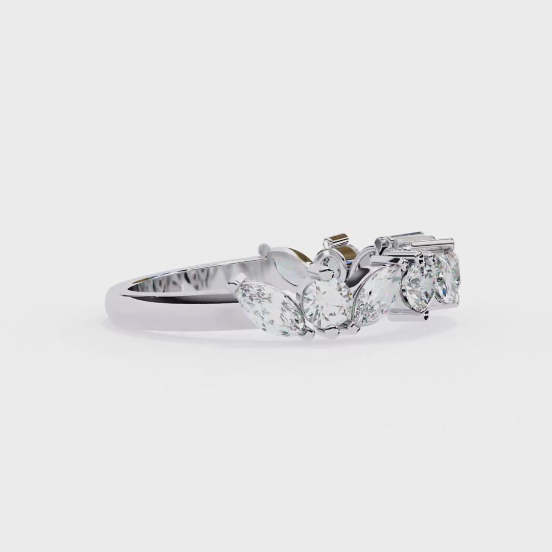 Half eternity diamond band
