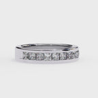 Lab grown princess diamond wedding band