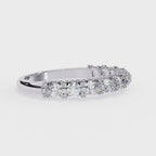 Classic round brilliant diamond wedding band