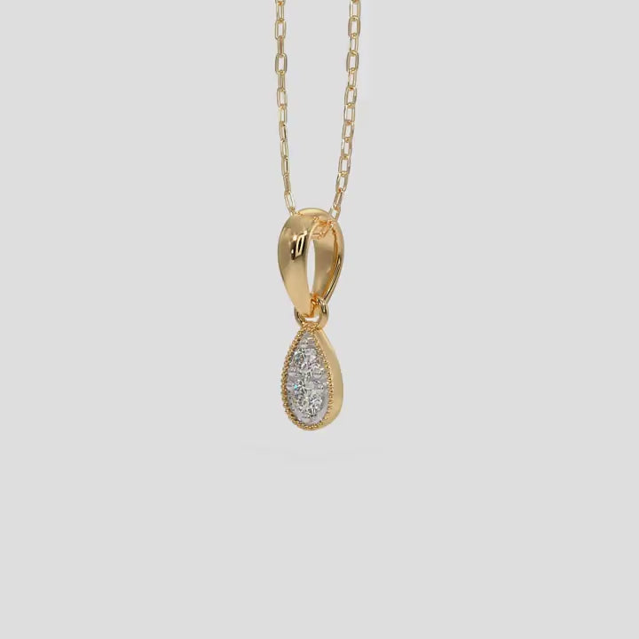 Affordable gold teardrop diamond pendant in Australia