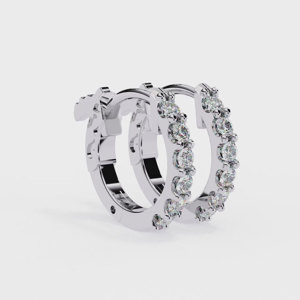 Lab grown diamond hoop earrings