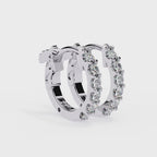 Lab grown diamond hoop earrings