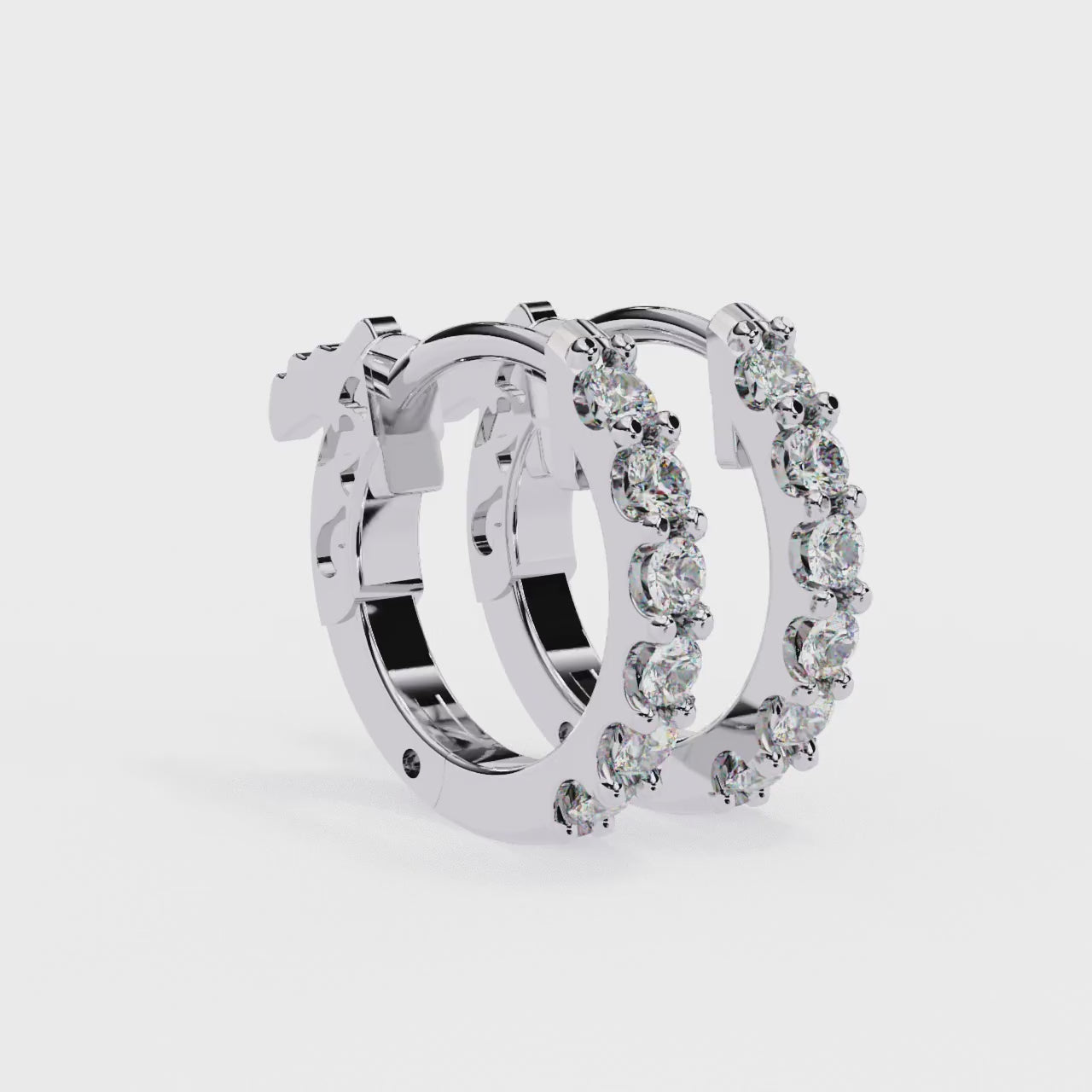 Lab grown diamond hoop earrings