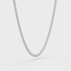 Pearl diamond necklace on a white background