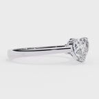 Engagement ring with heart shaped diamond
