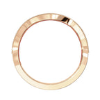 Pave Diamond Milgrain Contour Band in Gold