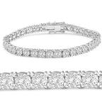 12ct Round Cut Diamond Tennis Bracelet in Gold
