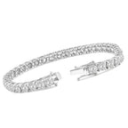 12ct Round Cut Diamond Tennis Bracelet in Gold