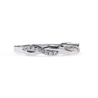 Pave Diamond Twist Infinity Band in Gold