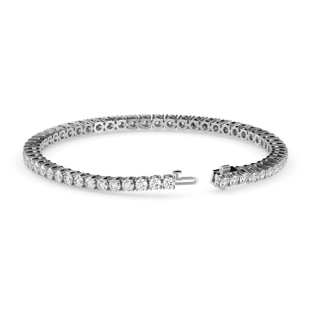 10 Cents Round Brilliant Diamond Tennis Bracelet in Gold