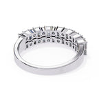 Two-Row Mixed Cut Diamond Half-Eternity Band in Gold