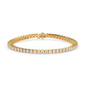 10 Cents Round Brilliant Diamond Tennis Bracelet in Gold