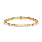 10 Cents Round Brilliant Diamond Tennis Bracelet in Gold