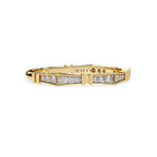 Geometric Diamond Wedding Band in Gold