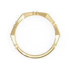 Geometric Diamond Wedding Band in Gold